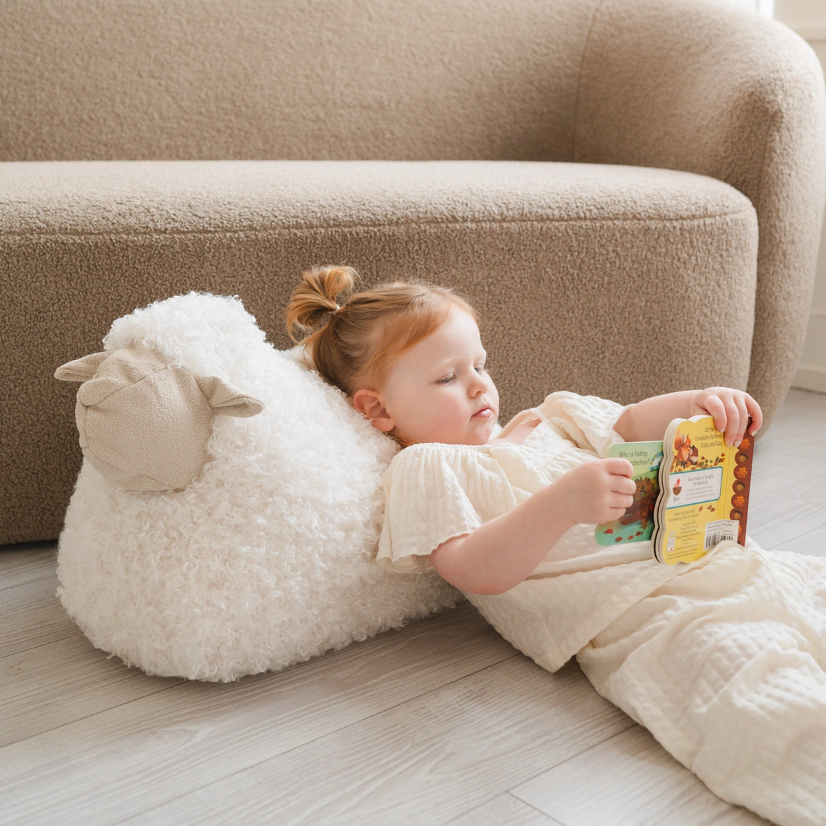 Little Lamb Kind Baa Baa Sheep Pouf Ride-On Toy