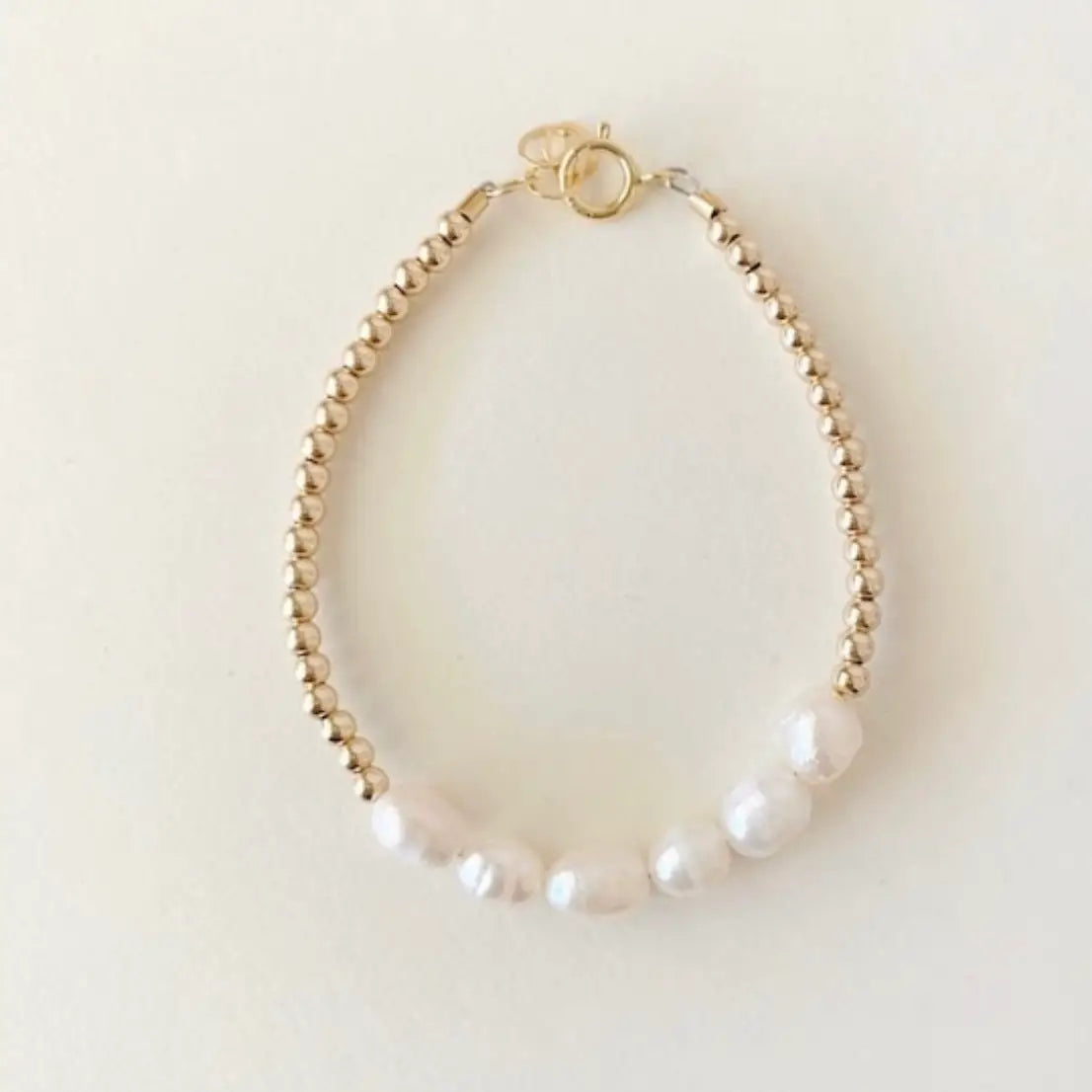 LittleLundsCo 14k Gold Filled Little Pearl Bracelet