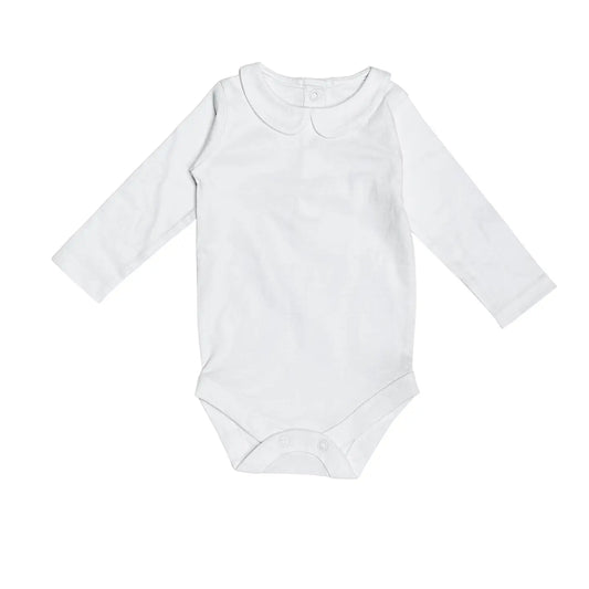 Viverano Organics Basic Peter Pan Long Sleeve Organic Cotton Baby Bodysuit