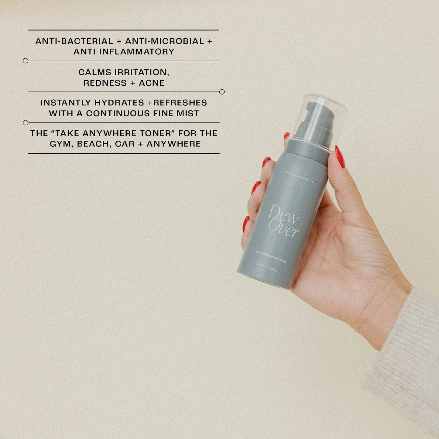 The Daily Essentials Co Hypochlorous Acid Toner - Dew Over