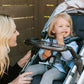 Child in stroller with UPPAbaby VISTA / VISTA V2 / CRUZ / CRUZ V2 / RumbleSeat / RumbleSeat V2 Snack Tray