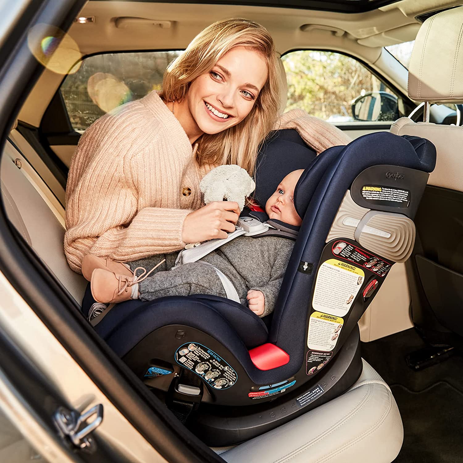 Baby rides in Cybex Eternis S SensorSafe All-In-One Car Seat