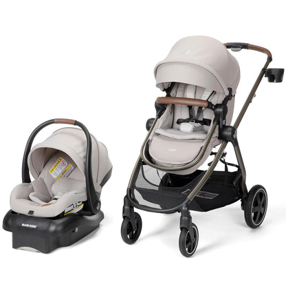 Maxi-Cosi Zelia2 Luxe 5-in-1 Modular Travel System with Mico Luxe - New Hope Tan