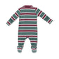 Angel Dear Rugby Stripe Green - Polo 2 Way Zipper Footie