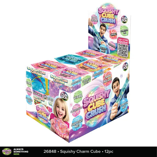 Novelty Brands Fun Doh Squishy Charm Cube Fidget Toy  - 1 Pc Random Variety