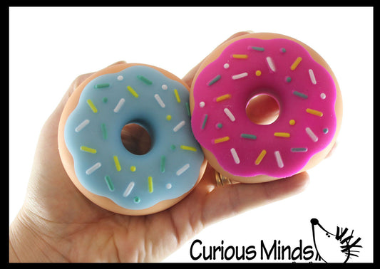 Curious Minds Toys Cute Donut Soft Doh Filled Stretch Ball Assortment