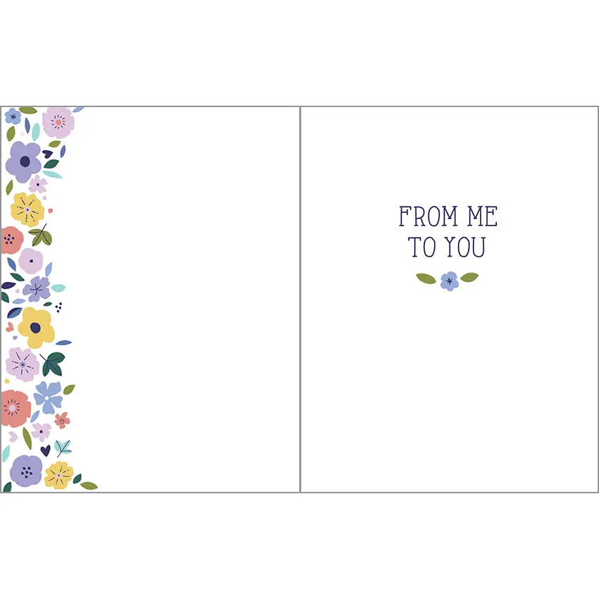 Gina B Designs Thinking of You Greeting Card - Sweet purple flowers