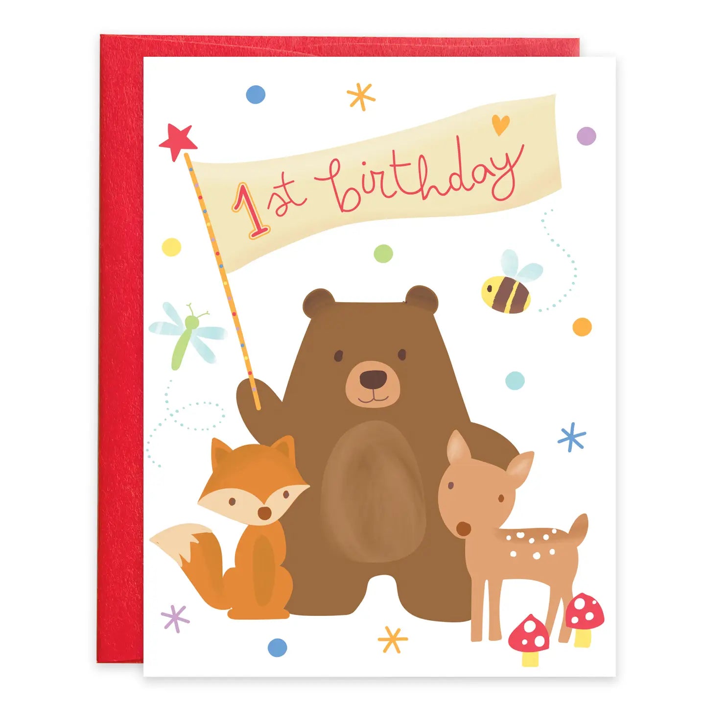 Gina B Designs Birthday Greeting Card - Floating Balloons