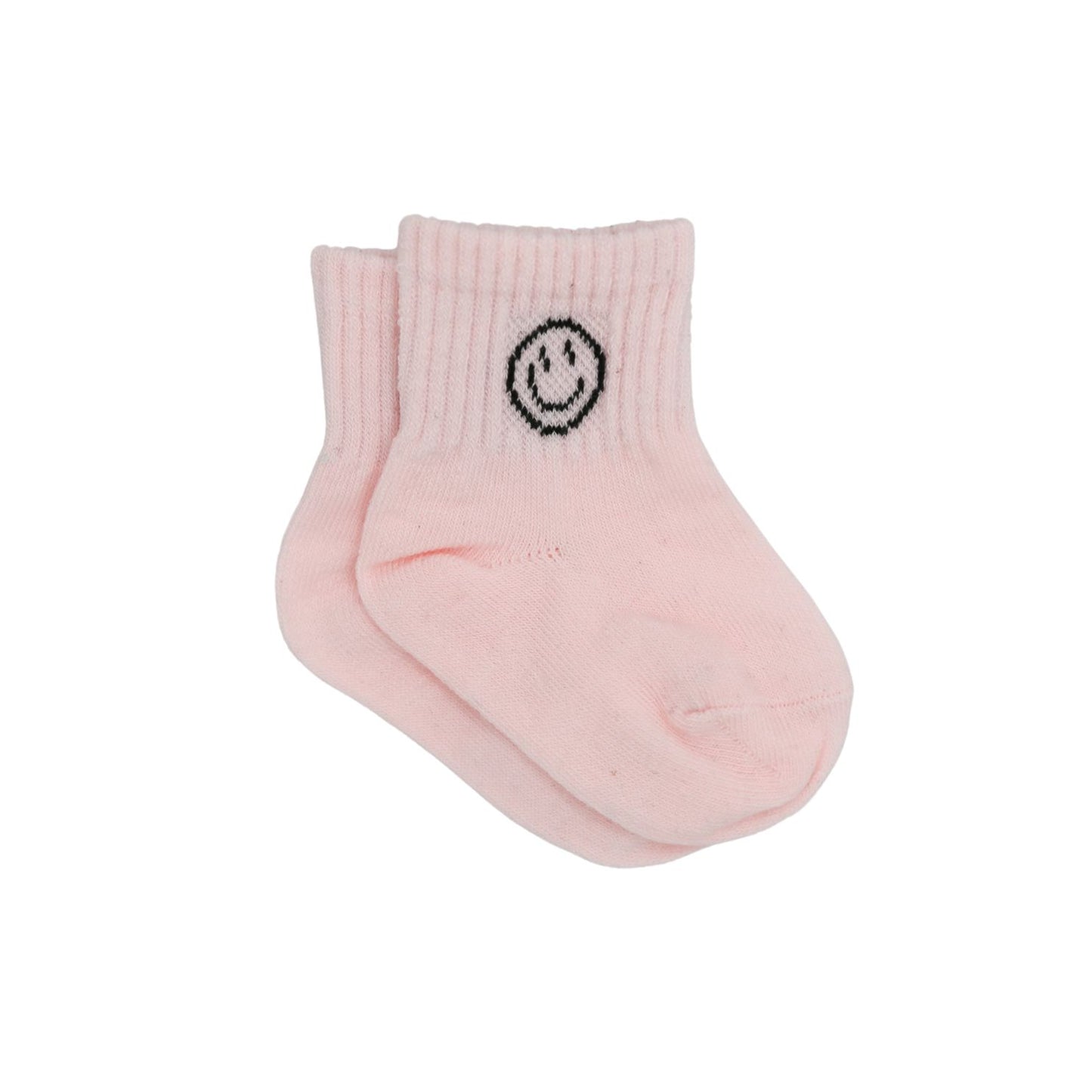 The Baby Cubby Smiling Face Socks - Light Pink