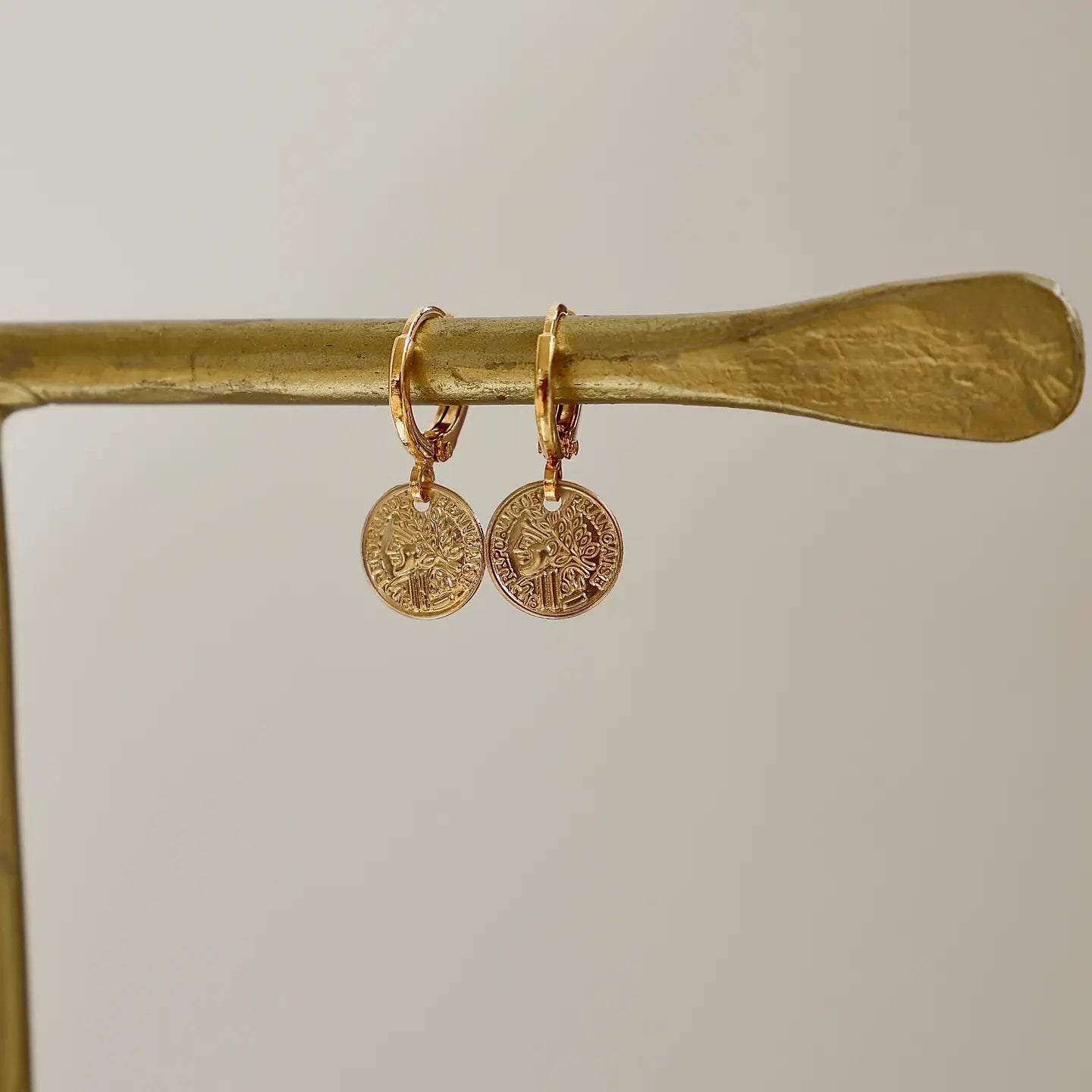 Katie Waltman Jewelry Petite Coin Huggie Earrings