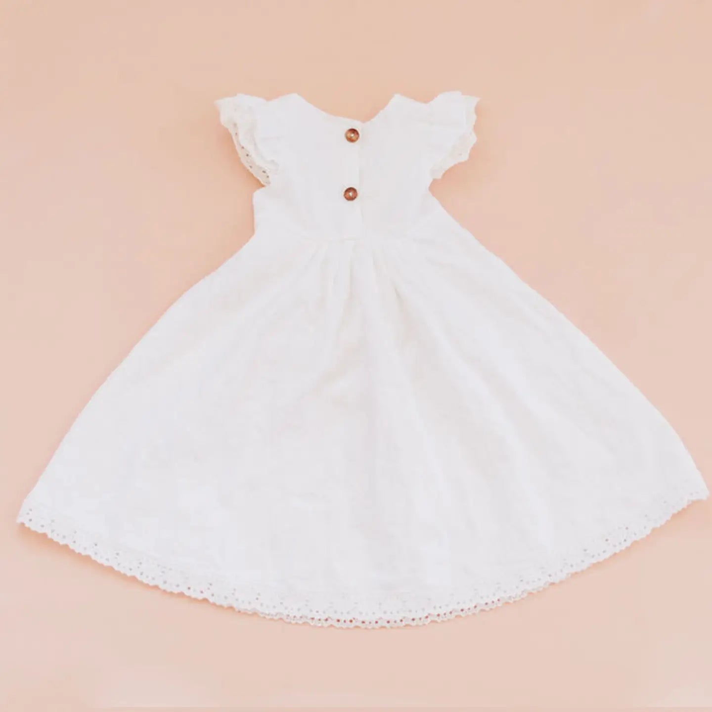 Miriia Everly Baby Girl White Cotton Baptism Christening Dress