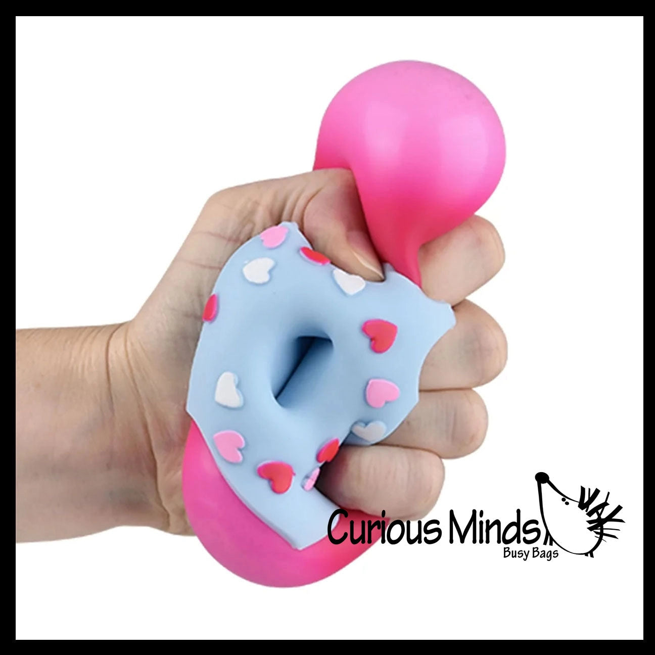 Curious Minds Toys Heart Sprinkle Donut Soft Doh Filled Stretch Ball Assortment
