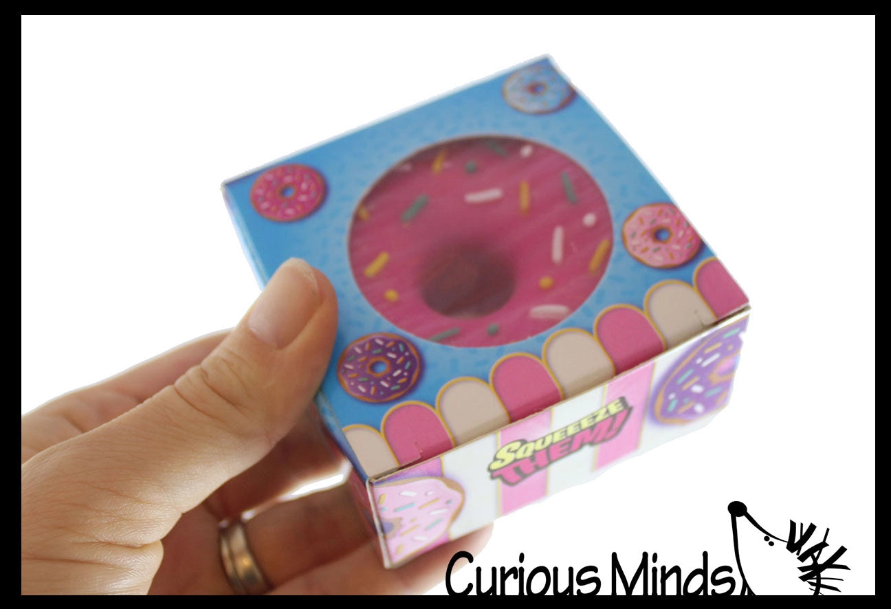 Curious Minds Toys Cute Donut Soft Doh Filled Stretch Ball Assortment