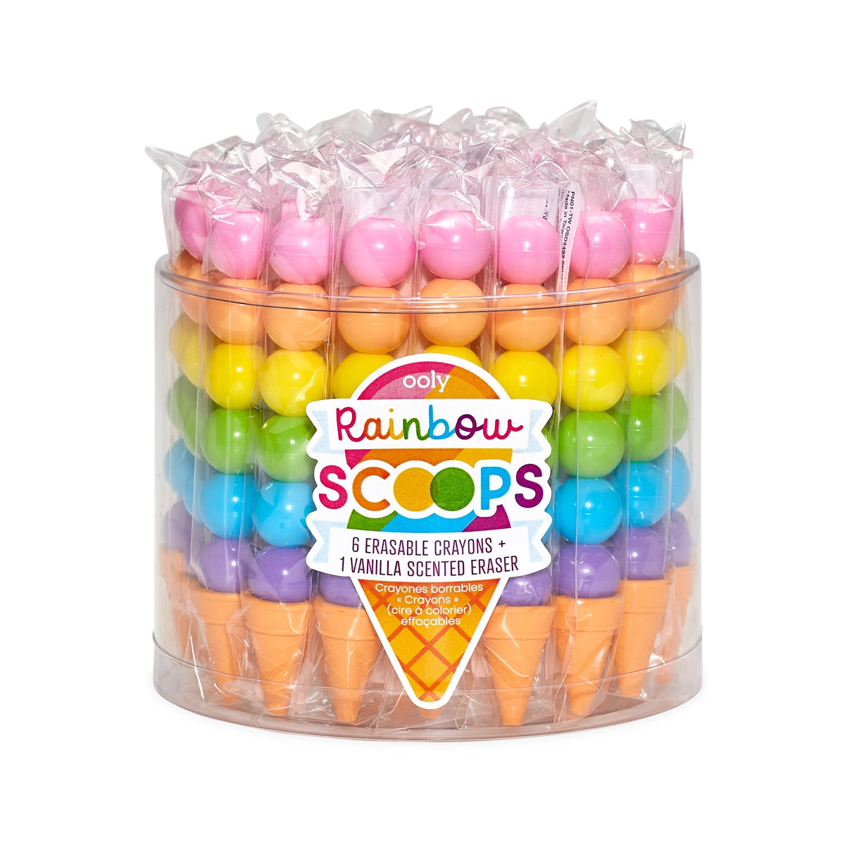 ooly Rainbow Scoops: Stacking Erasable Crayons + Scented Eraser