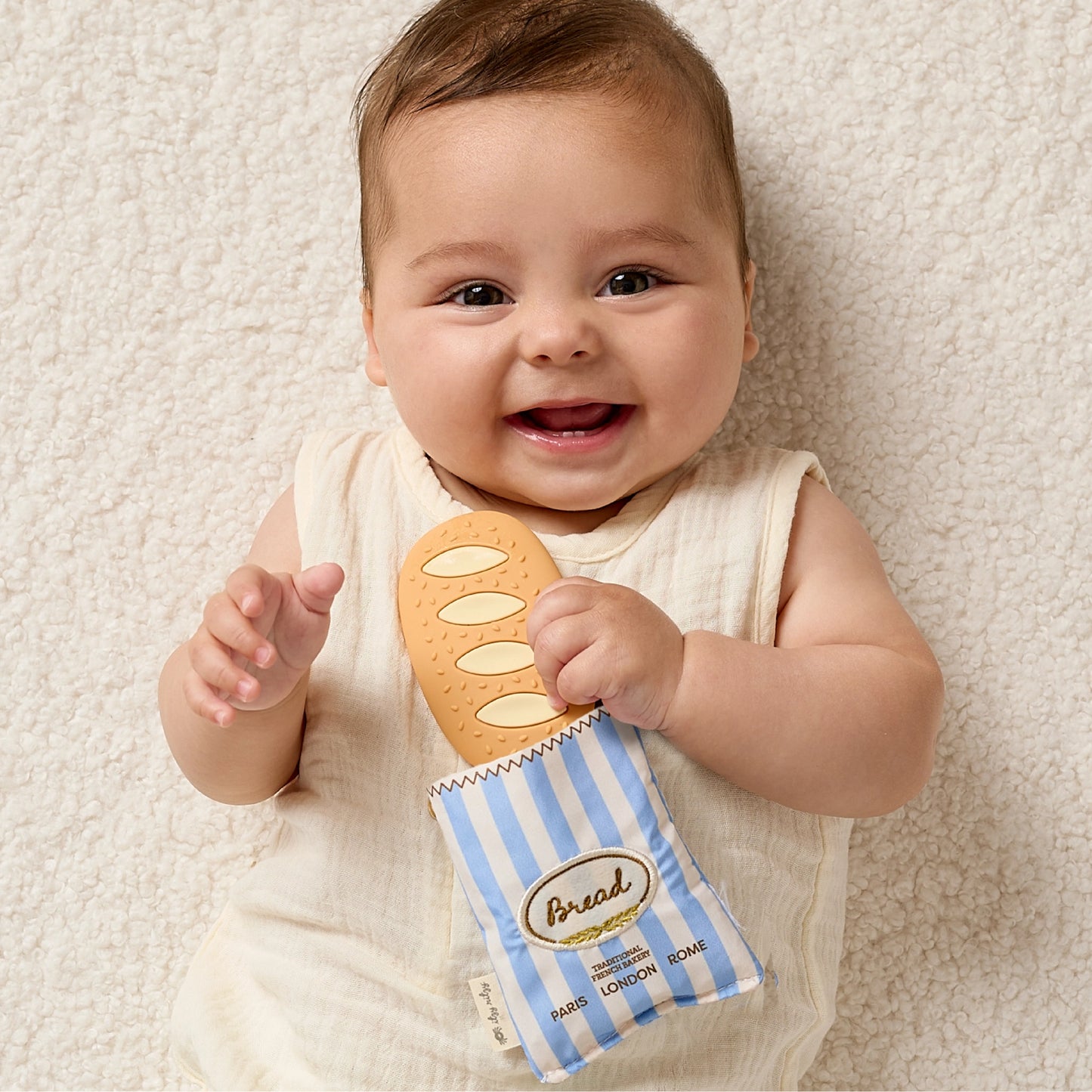 Itzy Ritzy Teensy Crinkle Silicone Teether - Baguette
