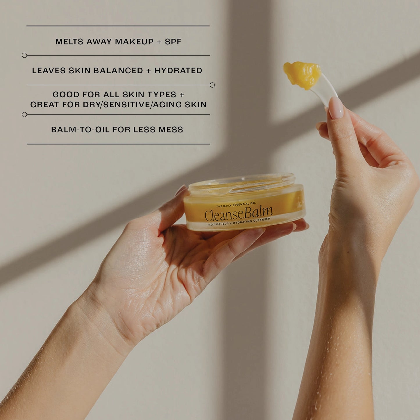 The Daily Essentials Co Cleanse Balm Melt Makeup + Hydrating Cleanser