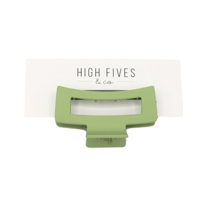 High Fives Women's Rectangle Claw Clip - Medium - Sage