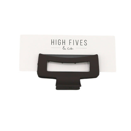 High Fives Women's Rectangle Claw Clip - Medium - Cocoa