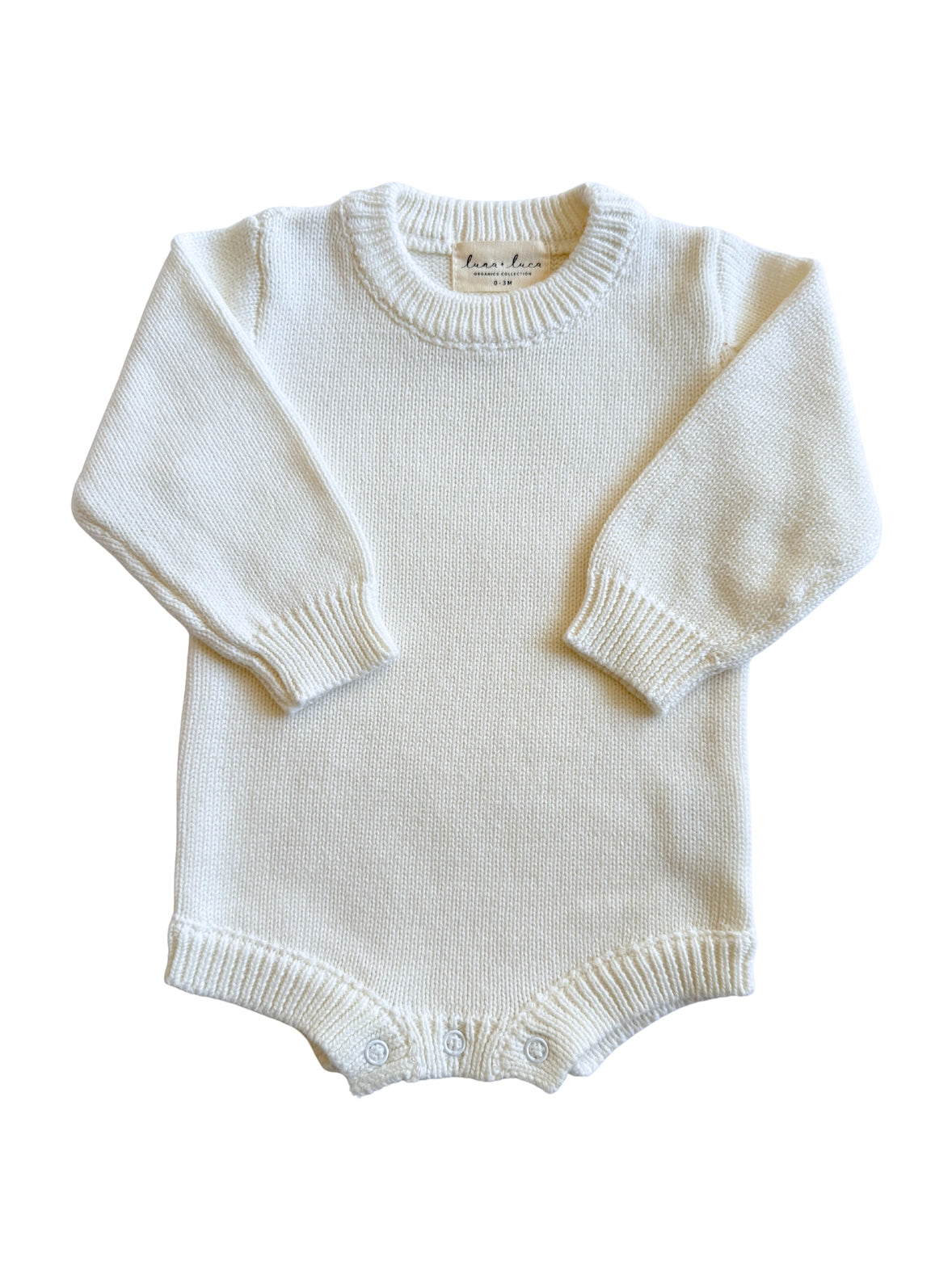 Luna and Luca Essential Knit Romper - White
