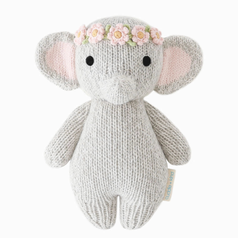 Cuddle and Kind Blush Floral Baby Elephant
