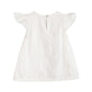Viverano Organics Noelle Dobby Organic A Line Baby Dress + Bloomer - White