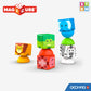 GEOMAGWORLD USA Geomag™ Magicube Safari Stacking – 10 Piece Magnetic Blocks