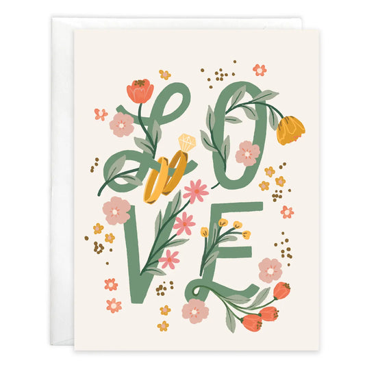 Gina B Designs Wedding Greeting Card - Love Rings