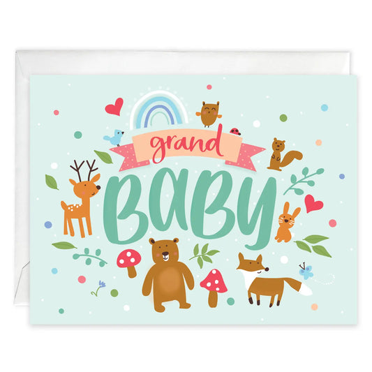 Gina B Designs Baby Greeting Card - Grandbaby Forest