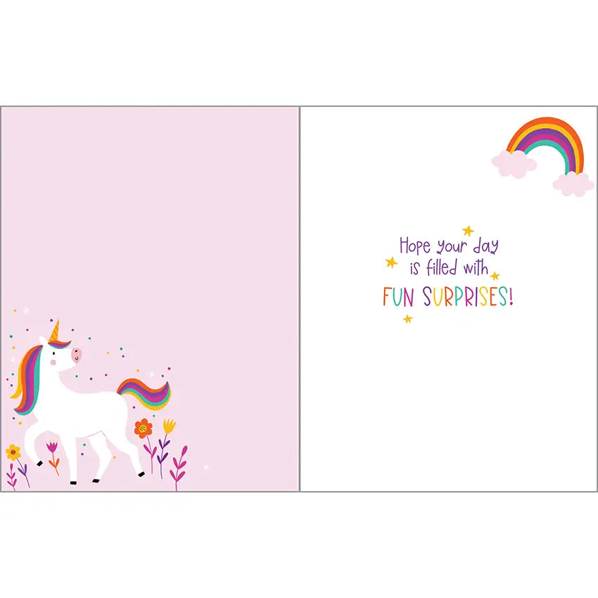 Gina B Designs Birthday Greeting Card - Kids - Magical Unicorn