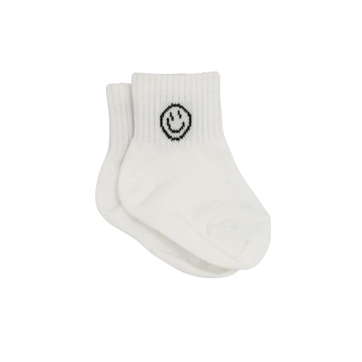 The Baby Cubby Smiling Face Socks - White