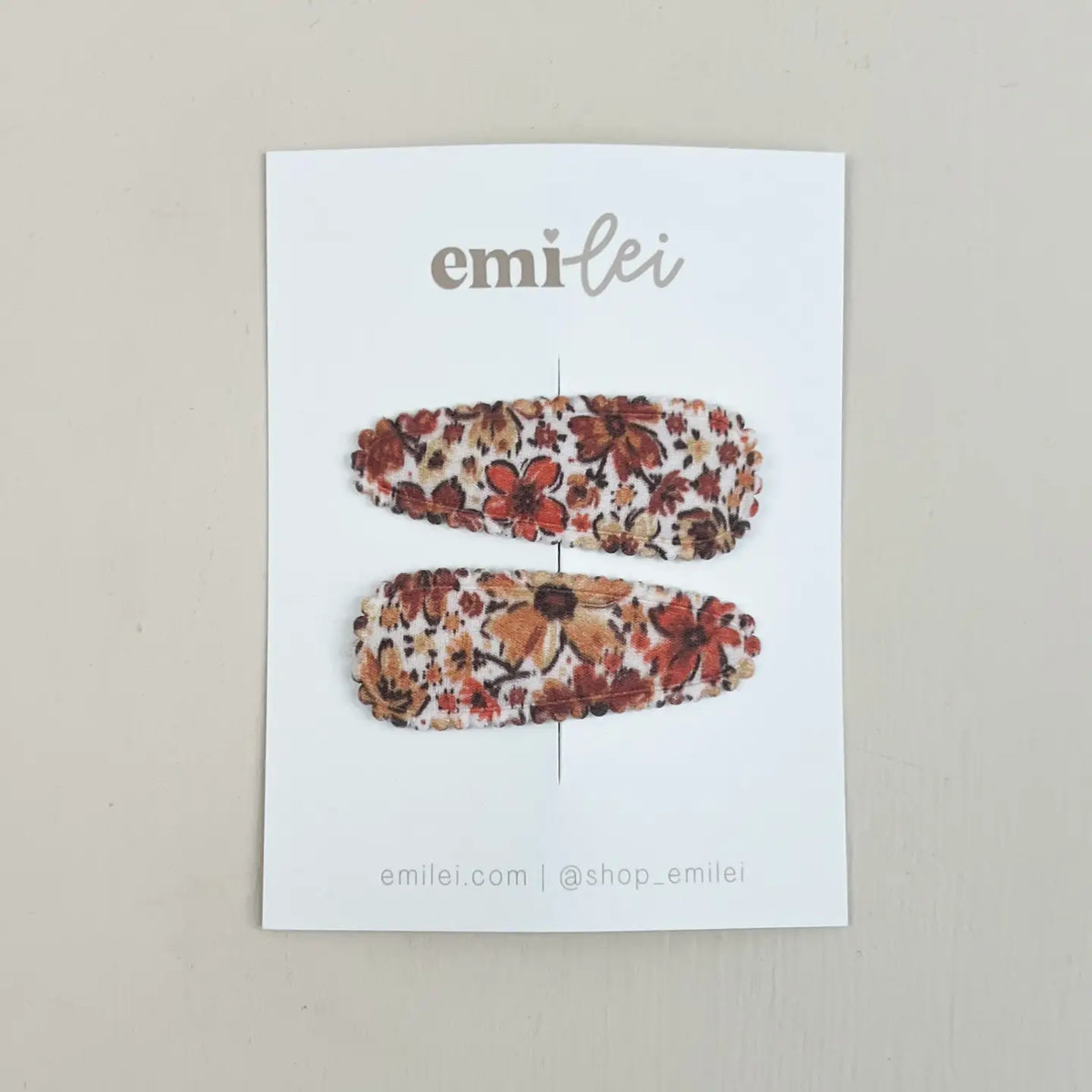 Emi Lei Fabric Hair Clip Snap Barrettes (2)