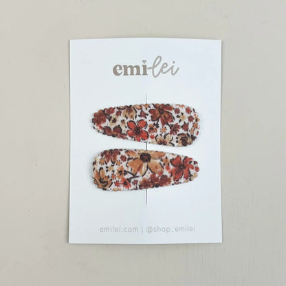 Emi Lei Fabric Hair Clip Snap Barrettes (2)
