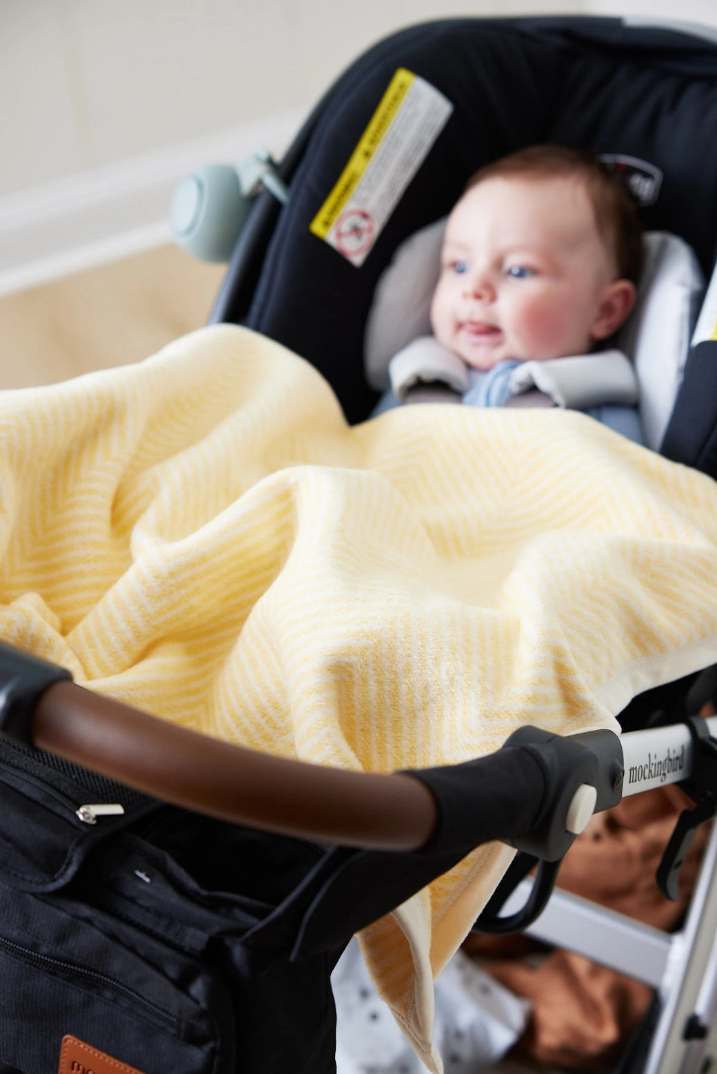 ChappyWrap Harborview Herringbone Butter Yellow Mini Blanket