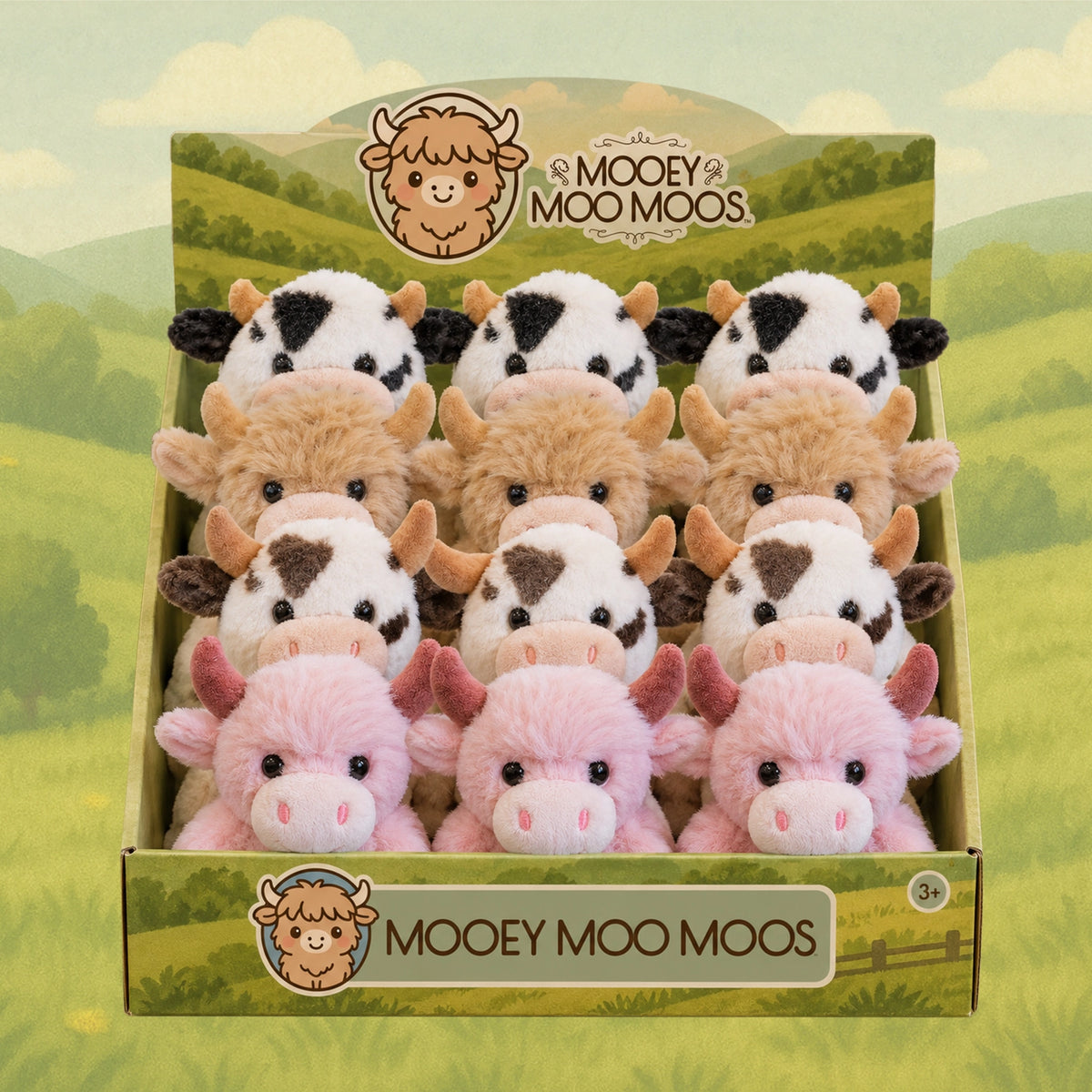 Beverly Hills Teddy Bear Company Mooey Moo Moos Plushee Collection – Assortment