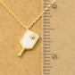 Fame Gold Dipped Epoxy Pickleball Pendant Necklace