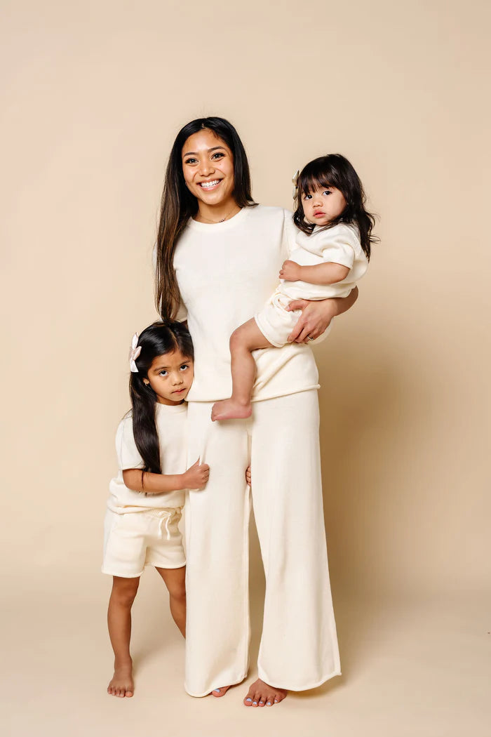 Lou Lou and Company Knit Women's Wide Leg Pant - Ivory