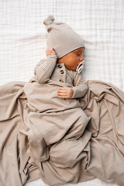 Lou Lou and Company Preemie Knotted Gown - Banks