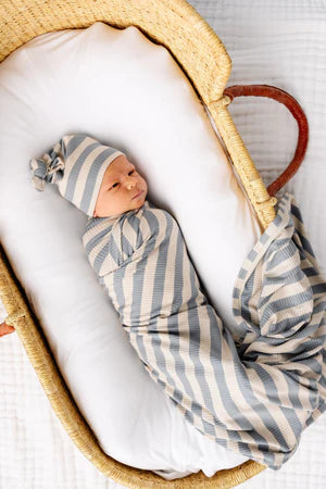 Lou Lou and Company Ribbed Swaddle Blanket - Lincoln