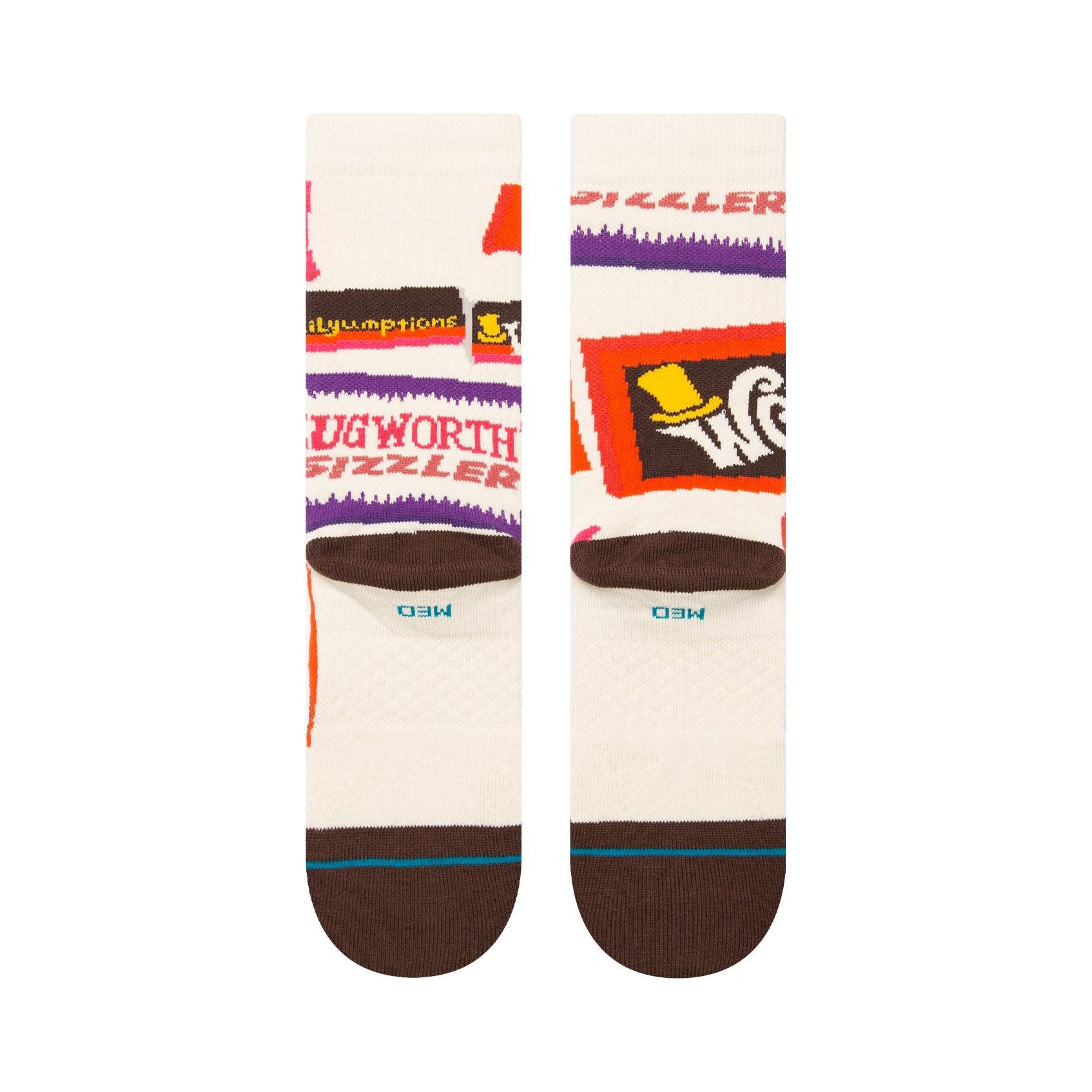 Stance Adult Crew Socks - Wonka Bars - Brown