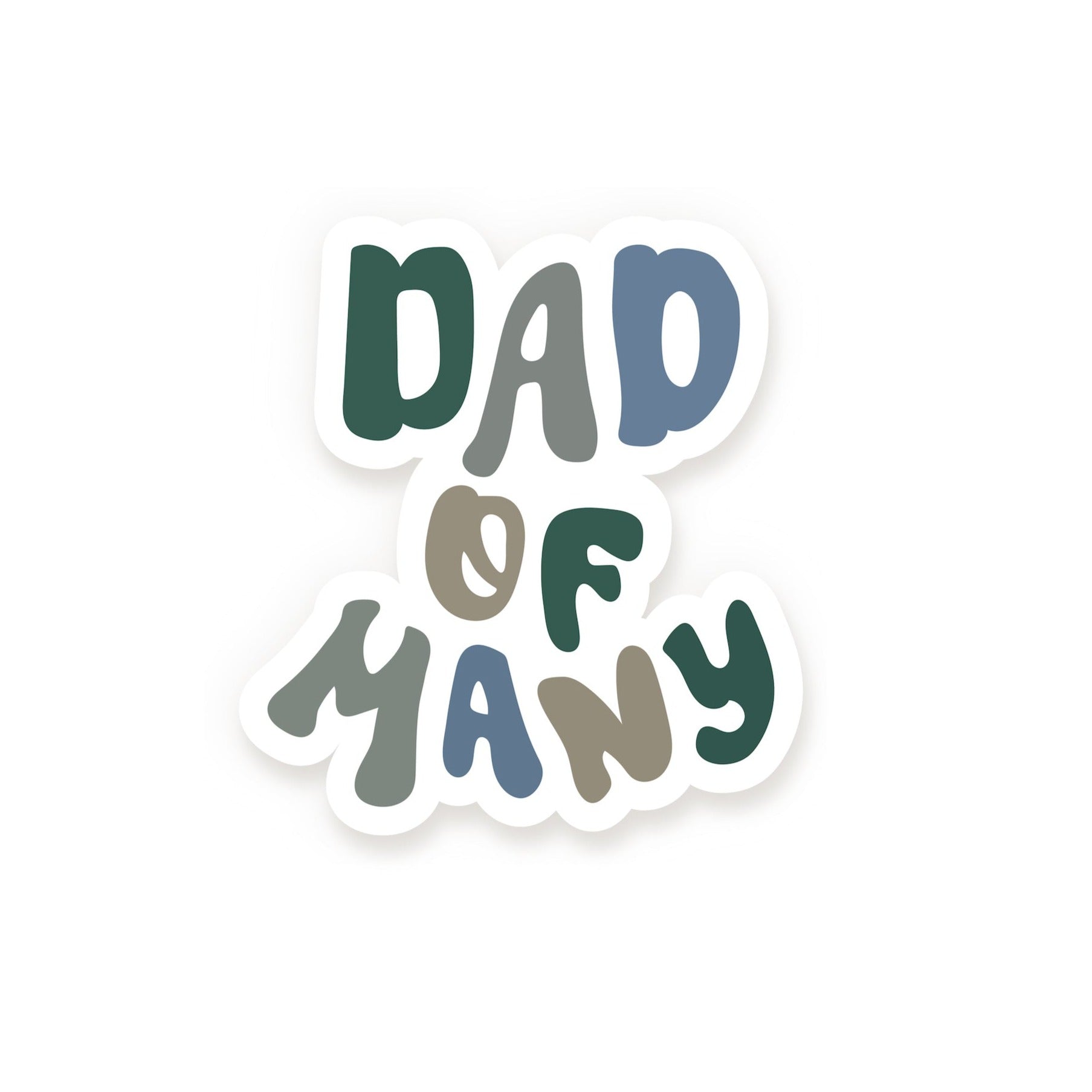 Dad of Many Sticker - Earth Tones