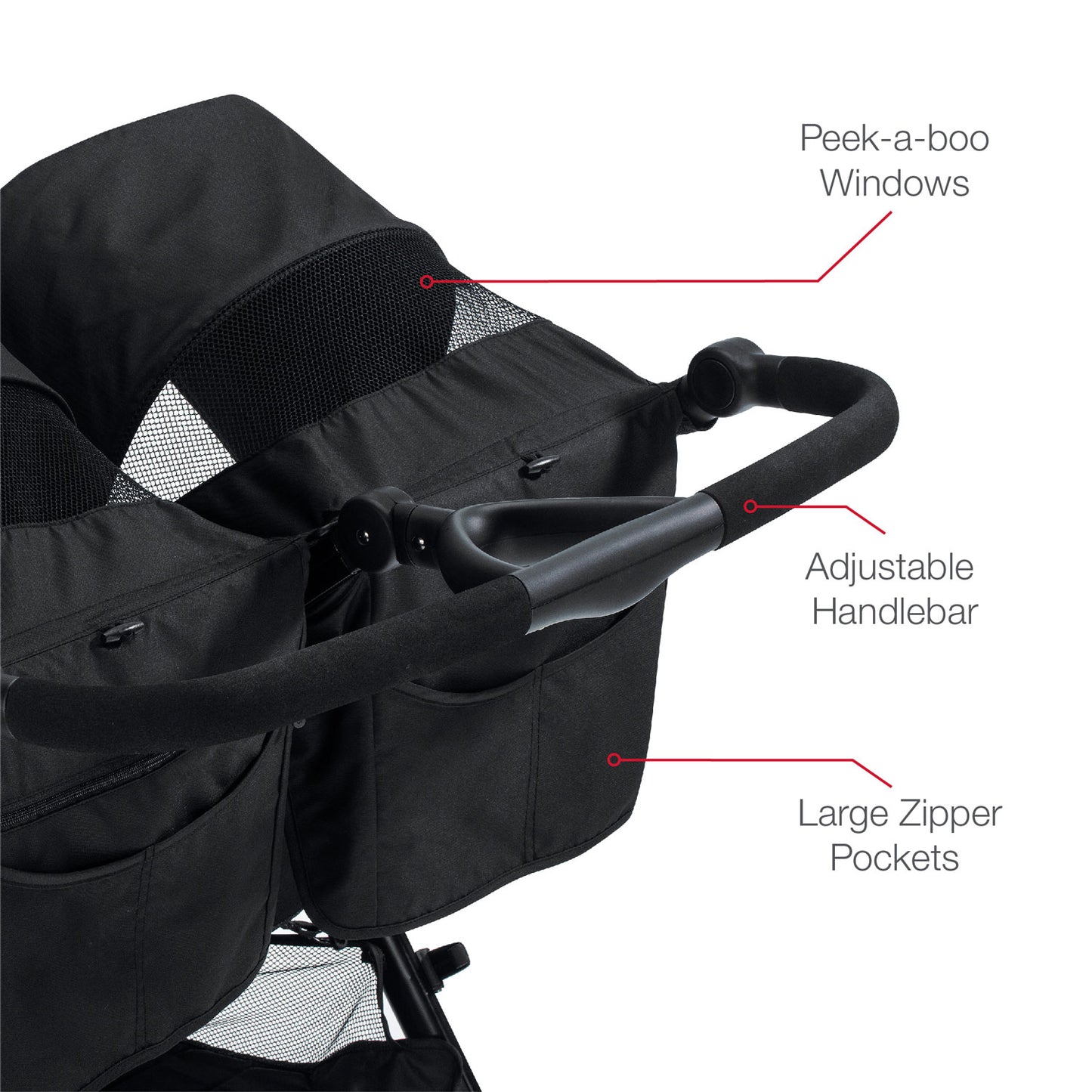Britax B-Lively Double Stroller Featuers - Raven