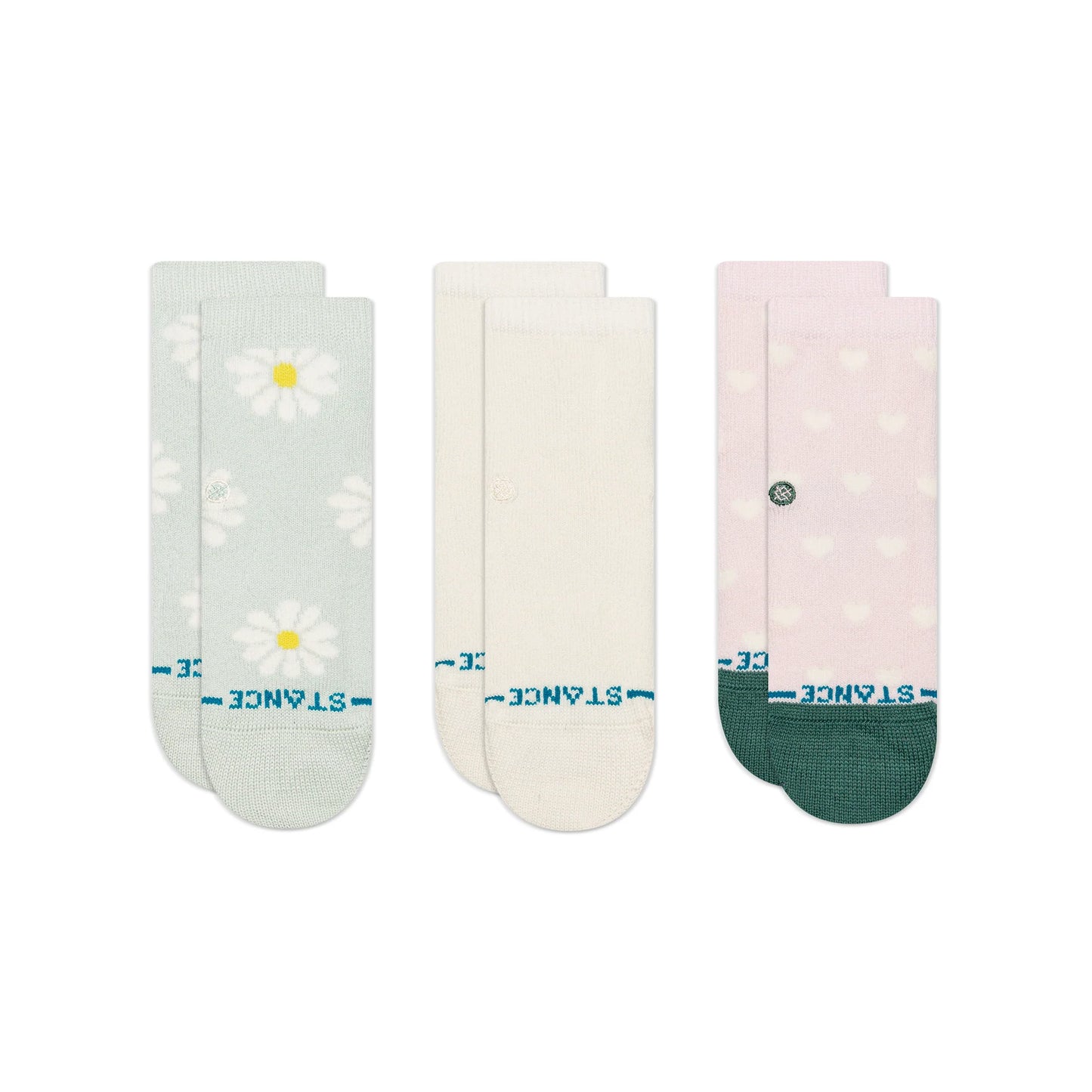 Stance Baby and Toddler Crew Socks 3 Pack - Daisies