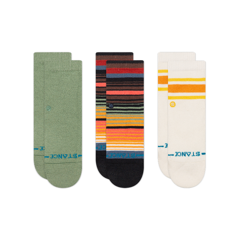 Stance Baby and Toddler Crew Socks - Explorer 3 Pack - Green