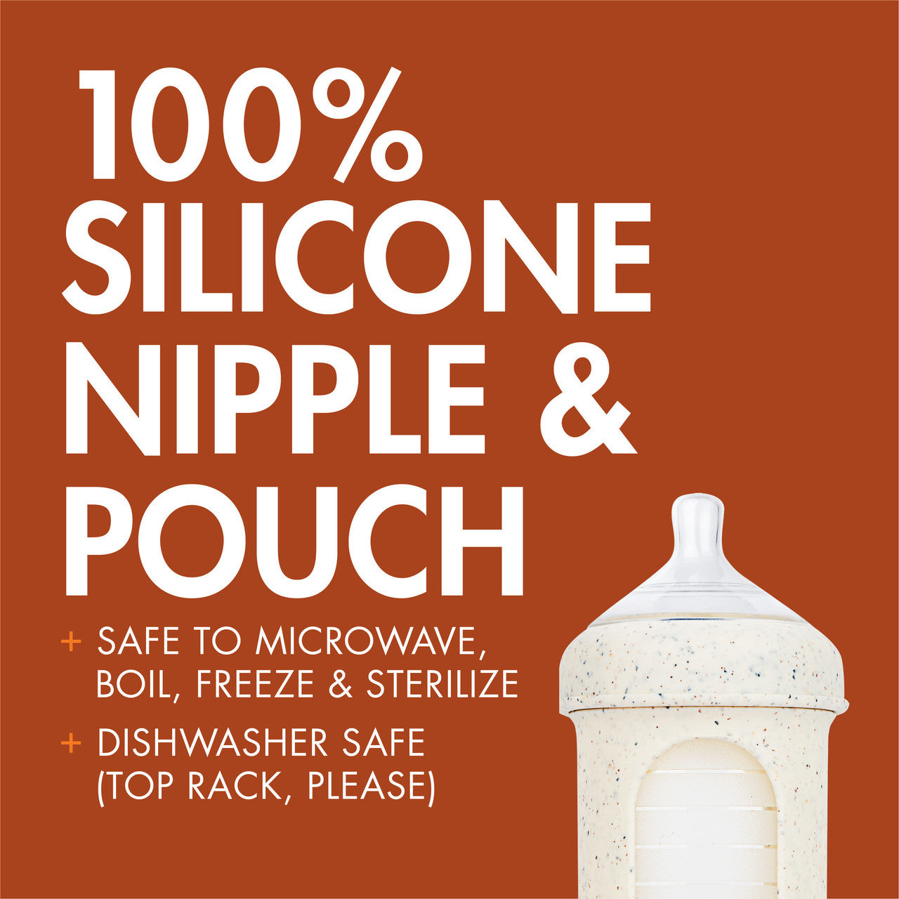 Boon NURSH Silicone Pouch Bottle - 8oz - 3pk - Speckle Multi