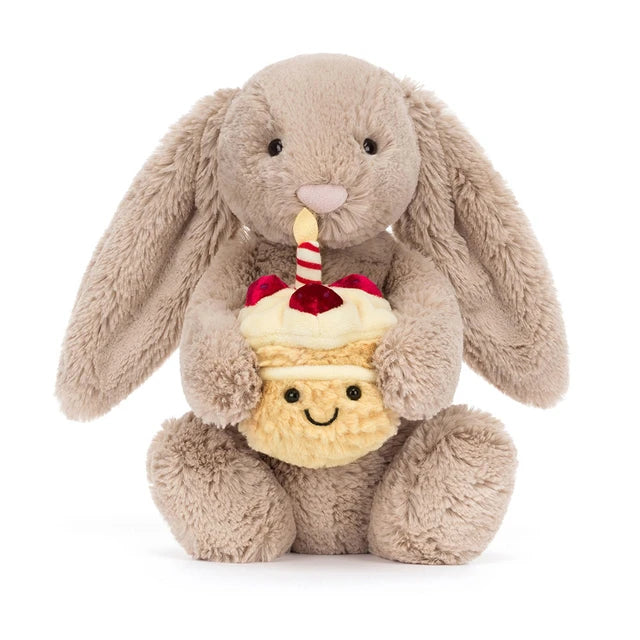 Jellycat Bashful Beige Bunny "Birthday"