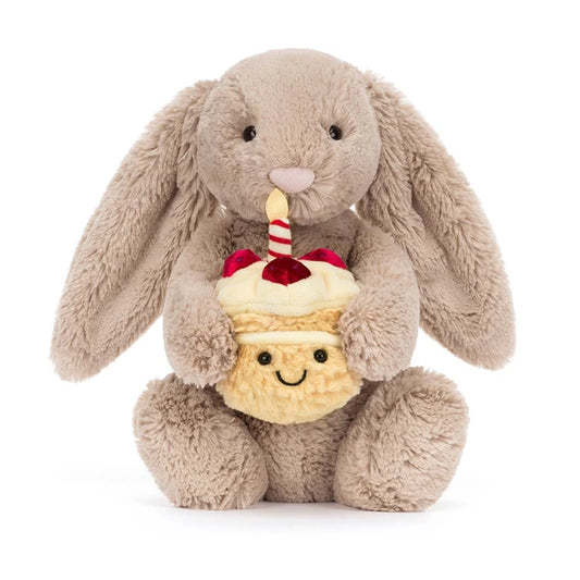Jellycat Bashful Beige Bunny "Birthday"
