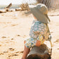 Baby at the beach wearing Current Tyed Clothing "Sea" You on Top - Swim Floaties - Sage Daisies