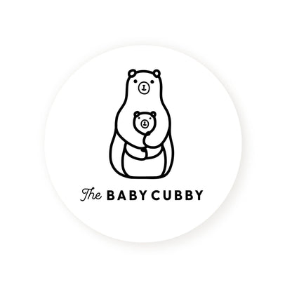 The Baby Cubby Cubby Bear Sticker - White / Black