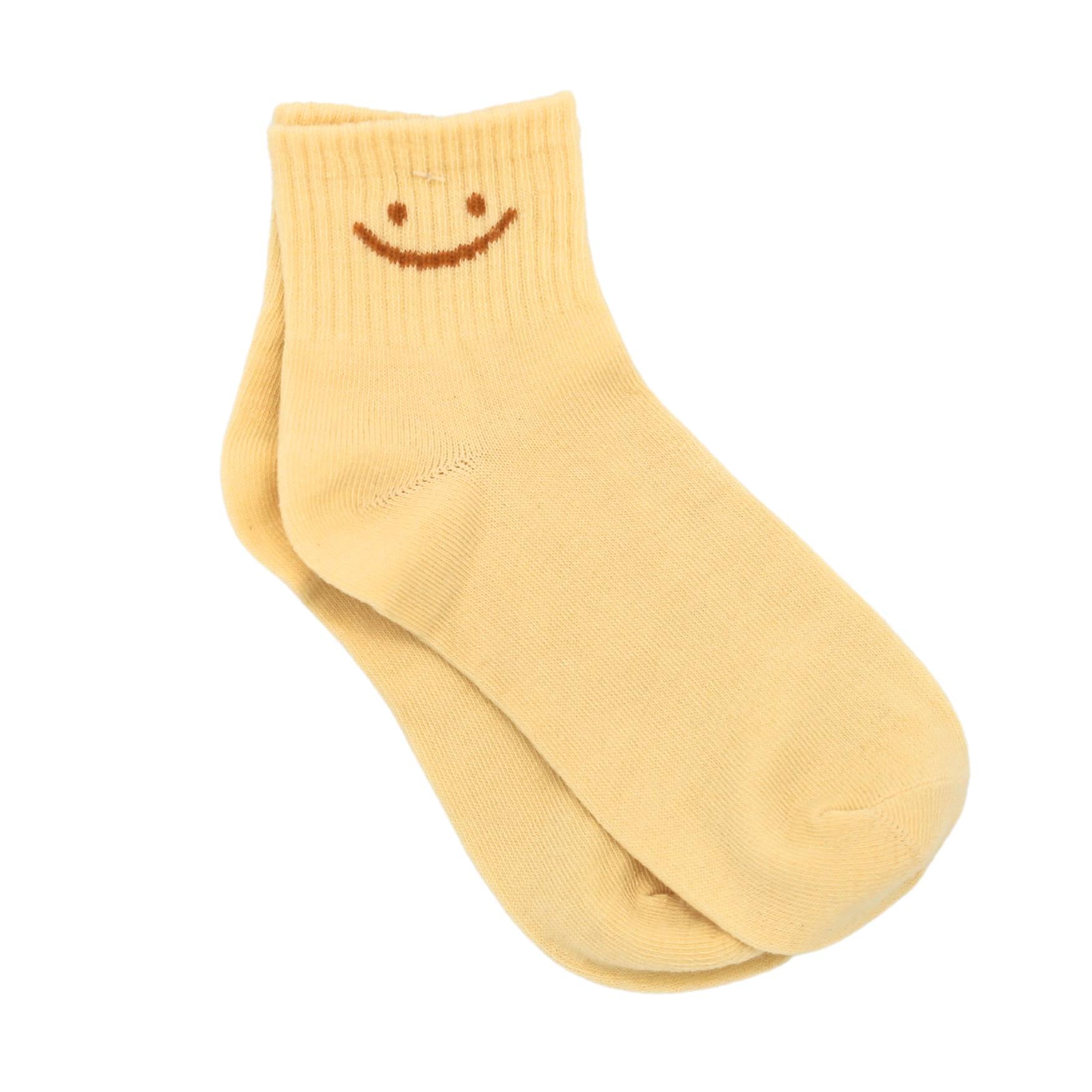 Baby Cubby Women's Crew Smiley Assortment Socks - Beige