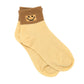 Baby Cubby Women's Crew Smiley Assortment Socks - Tan Top Color Block